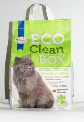 Clean Box - биоразградима постелка за котешка тоалетна от дървесни фибри