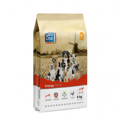  CAROCROC ENERGY 25/16 - Храна за кучета от 12 месеца до 8 годишна възраст - полицейски, състезателни кучета, ловни, спасителни, пазачи, бременни и кърмещи кучета - 3.00кг; 15.00кг