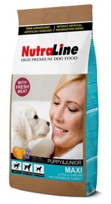 "Nutraline Dog MAXI PUPPY & JUNIOR" - Храна за подрастващи кучета от едрите породи