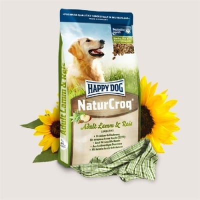 Happy Dog – Natur Croq Lamm & Reis - Пълноценна балансирана храна за кучета, склонни към алергични прояви с агне и ориз - три разфасовки