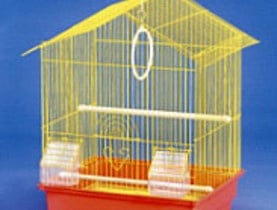 Голяма клетка за вълнисти папагали с остър покрив