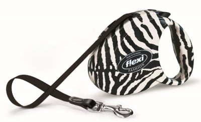 Автоматичен повод Fashion Ladies - зебра в бяло от flexi, Германия