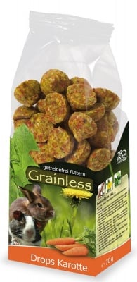 Беззърнена допълваща храна за гризачи моркови 140 гр.