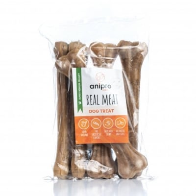 Anipro, кокал от телешка кожа 30 см, 340 - 360 г, 5 бр./пакет