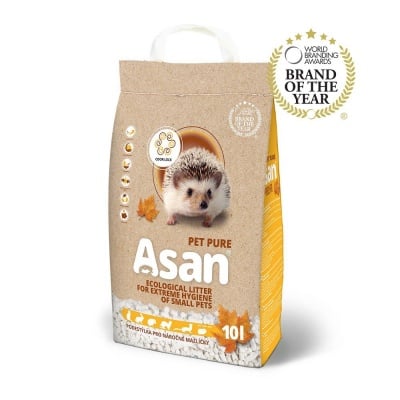 Asan Pet Pure, Целулозна постеля за таралежи, 10л