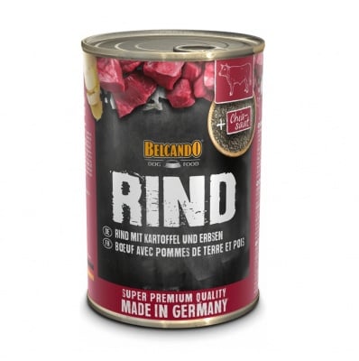 BELCANDO, Консерва за кучета, с говеждо, картофи и грах, 400гр