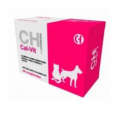 Cal-Vit, Калций и витамин D3 за кучета и котки за превенция на рахит, 60 таб.
