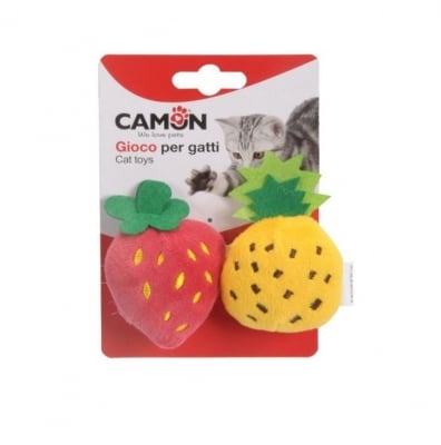 Camon, Играчка за котки, Aнанас и ягода, 6см