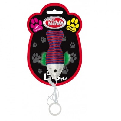 Pet Nova, играчка за коте - риба с въже, 10x4cm