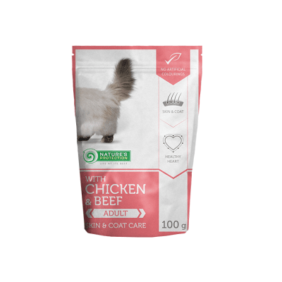 Chicken & Beef Persian, Пауч с пиле и говеждо за израснали котки, 100 гр