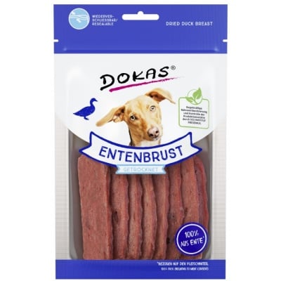 Dokas, Лакомства за куче, Сушени патешки гърди, нарязани на парчета, 70гр