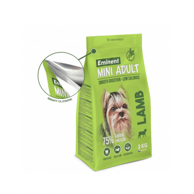 Eminent Mini Lamb, суха храна с агне за малка порода куче, 2кг