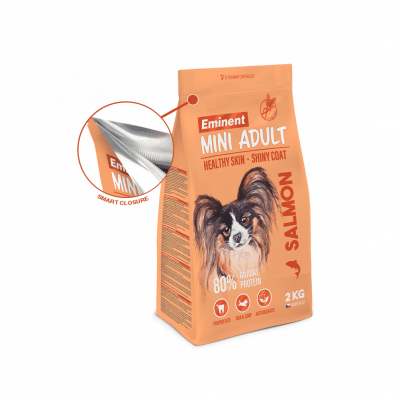 Eminent Mini Salmon, суха храна със сьомга за малка порода куче, 2кг