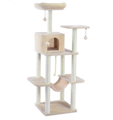 Freedog Rascador Tatras BEIGE, Драскало за коте, 50 x 50 x 153 cm