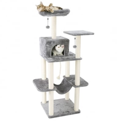 Freedog Rascador Tatras GRIS, Драскало за коте, 50 x 50 x 153 cm