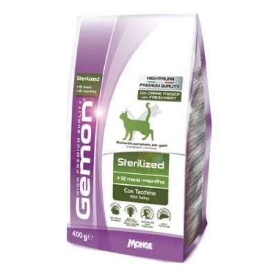 Gemon Sterilized, Храна за кастрирани котки, с пуешко месо, 20.00кг