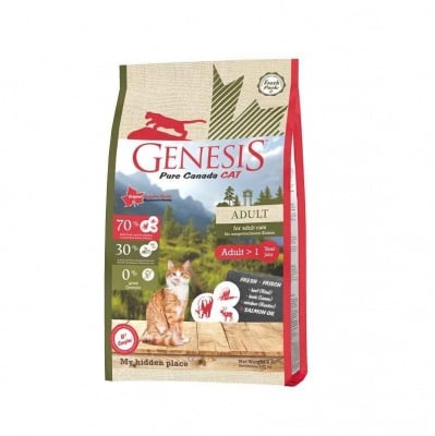 Genesis Pure Canada My Hidden Place, Храна за котки, с прясно говеждо, агне и елен, без птиче месо
