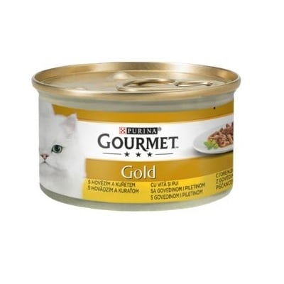 GOURMET GOLD, Двойно Удоволствие Говеждо и Пиле, 85g