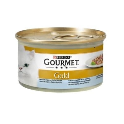 GOURMET GOLD, Двойно Удоволствие Риба и Спанак, 85g