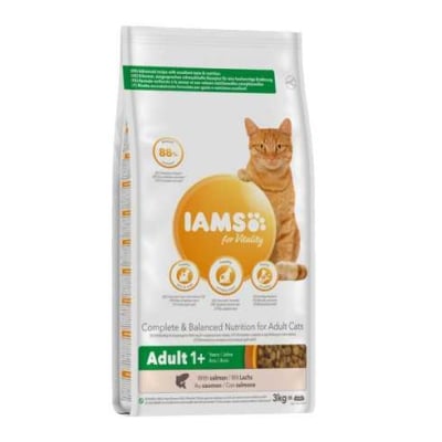 Iams Adult Salmon, храна за възрастни котки, със сьомга, 800 гр