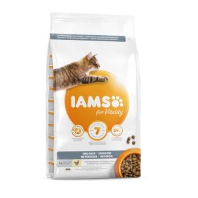Iams Indoor, храна за котки живеещи на закрито, с пиле