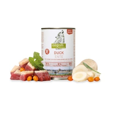 ISEGRIM, консерва за куче, патица, пащърнак и билки, 800гр