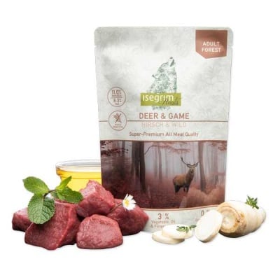 ISEGRIM, пауч за куче, елен и дивеч, 410гр