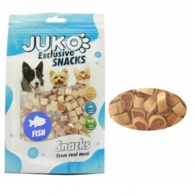 JuKo, Лакомство за куче и коте, Мини суши от сьомга, 70гр