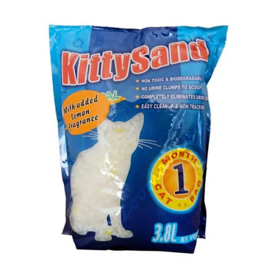 Kitty Sand, Силиконова котешка тоалетна, натурална, 3,8л