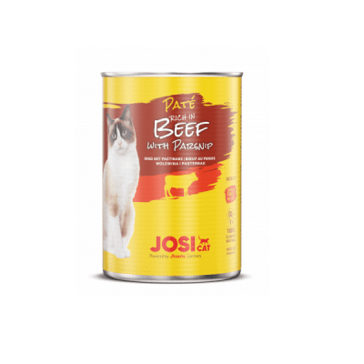 Консерва за котка Josera JOSICAT пастет с говеждо и пъщърнак, 400 гр