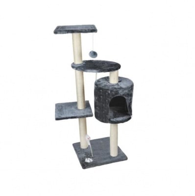 Malatec, драскало за коте, 110см, сиво и бяло