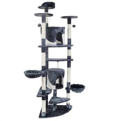 Malatec, драскало за коте, 200см, сиво и бяло