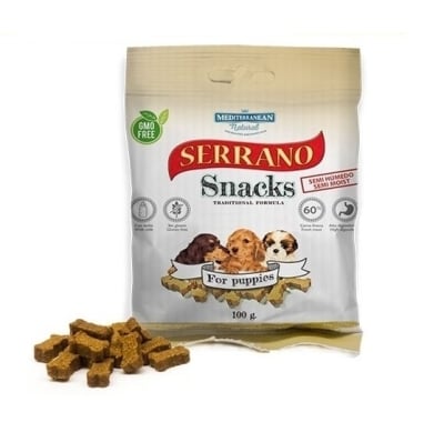Mediterranean Natural Serrano, Безглутеново лакомство за малко кученце с мляко, 100гр