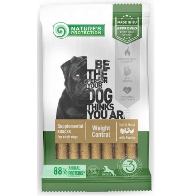 Natures Protection, Лакомства за кучета, за контрол на теглото, с пуйка, 110 гр