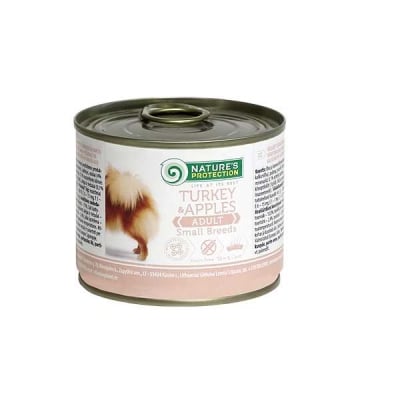 Natures Protection Small Breeds, Храна за кучета от дребни породи, С пуешко и ябълки, 200гр