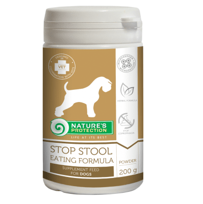 Natures Protection STOP STOOL EATING FORMULA, Хранителна добавка за кучета, против копрофагия, 200гр