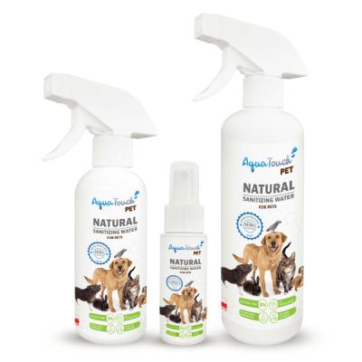 Дезинфектант за домашни любимци, премахващ и неприятните миризми AquaTouch, три разфасовки