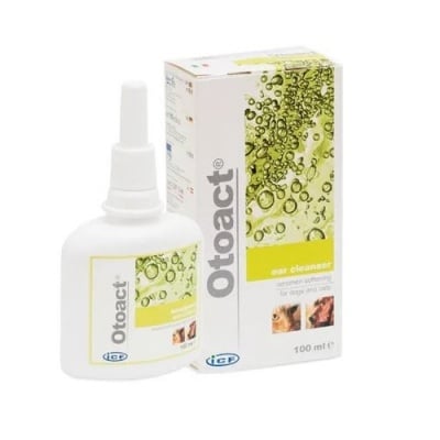 Otoact, почистващ лосион за уши при кучета и котки в случаи на свръхпроизводство на ушна кал, 100 мл
