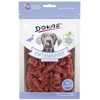 Dokas, Лакомства за куче, Патешки гърди на кубчета, 70гр