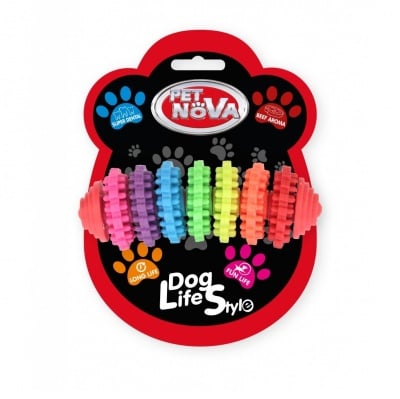 Pet Nova, дентална играчка за куче - назъбена кост, 13см,  телешки аромат