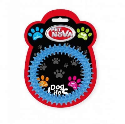Pet Nova, дентална играчка за куче - ринг, 12,5 см, син, аромат на мента