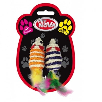 Pet Nova, играчка за коте - Комплект мишки, 7x3cm