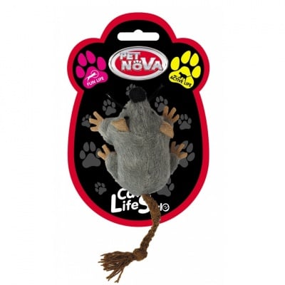Pet Nova, играчка за коте - Плюшена мишка, 7x5cm