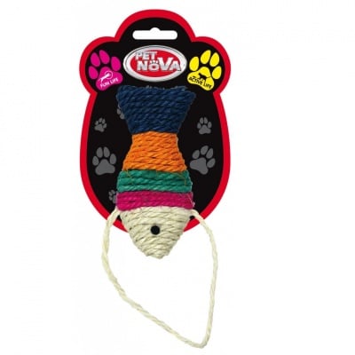 Pet Nova, играчка за коте - въжена риба, 12x6cm