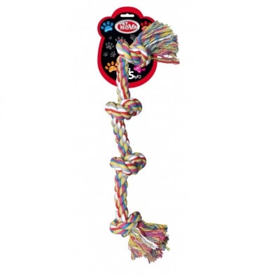 Pet Nova, играчка за куче - памучно въже с възли 55см, многоцветно