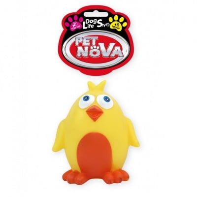 Pet Nova, играчка за куче - пате със звук, 10см, жълто