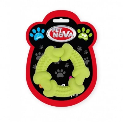 Pet Nova, играчка за куче - ринг, 10,5см, жълт, аромат на мента