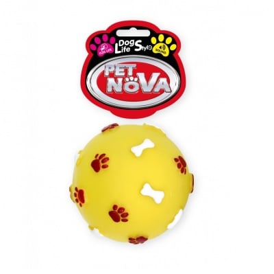 Pet Nova, играчка за куче - топка, 7,5см, жълта