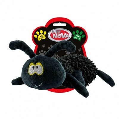 Pet Nova, плюшена играчка за куче - черен паяк със звук