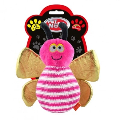 Pet Nova, плюшена играчка за куче - розова пчела със звук